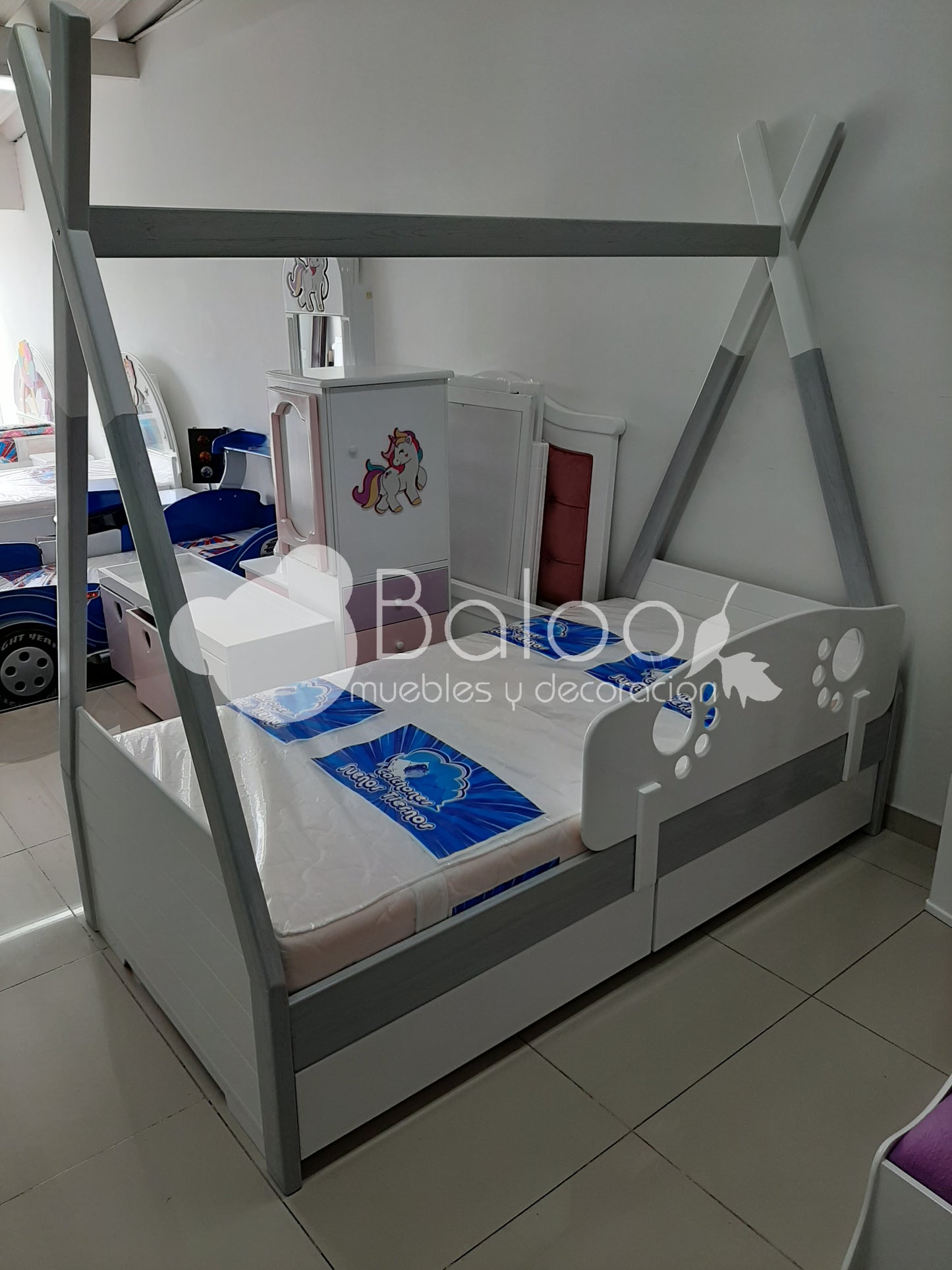 Cama Tipi con Cajones (o Nido)