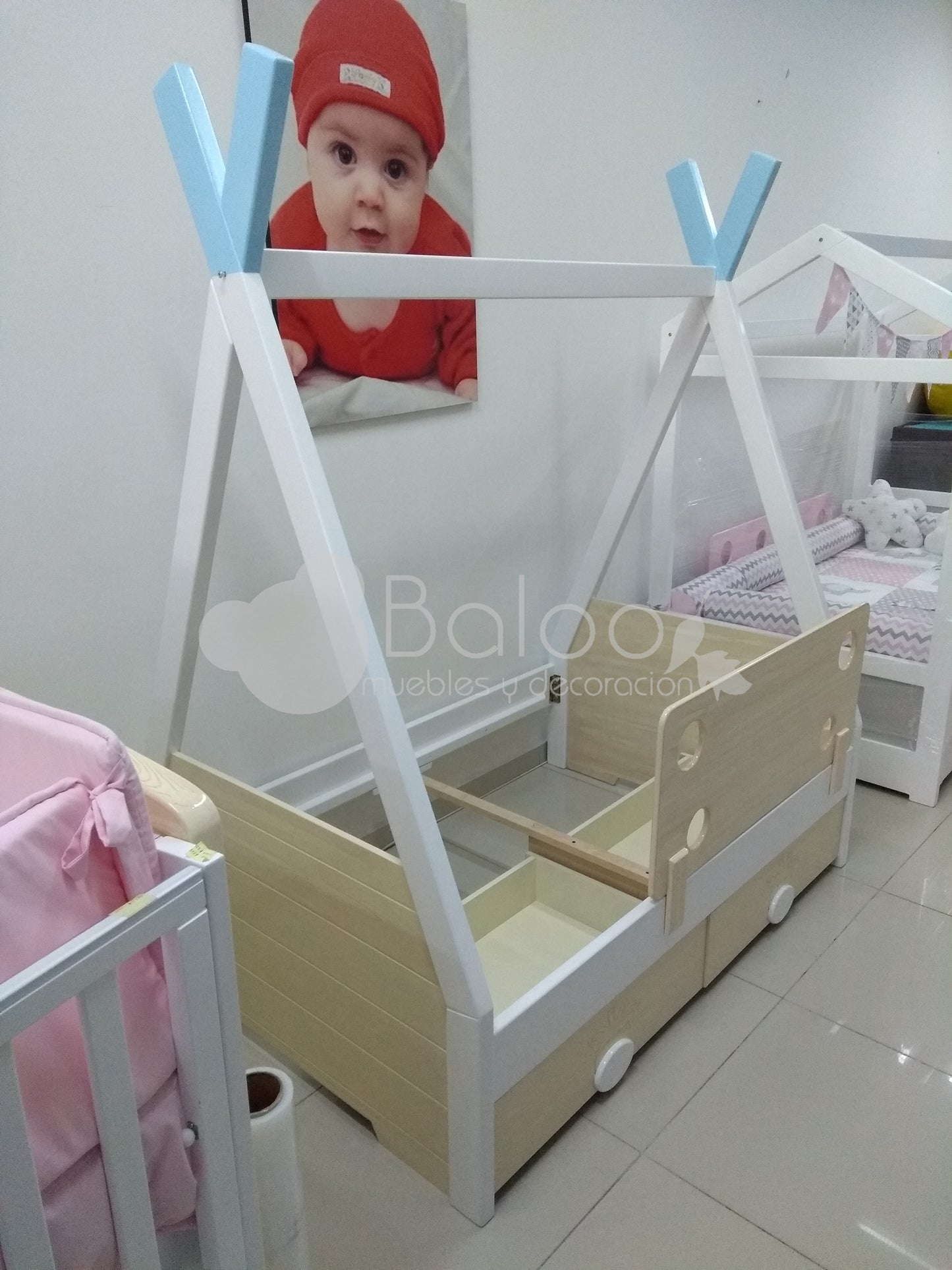 Cama Tipi con Cajones (o Nido)