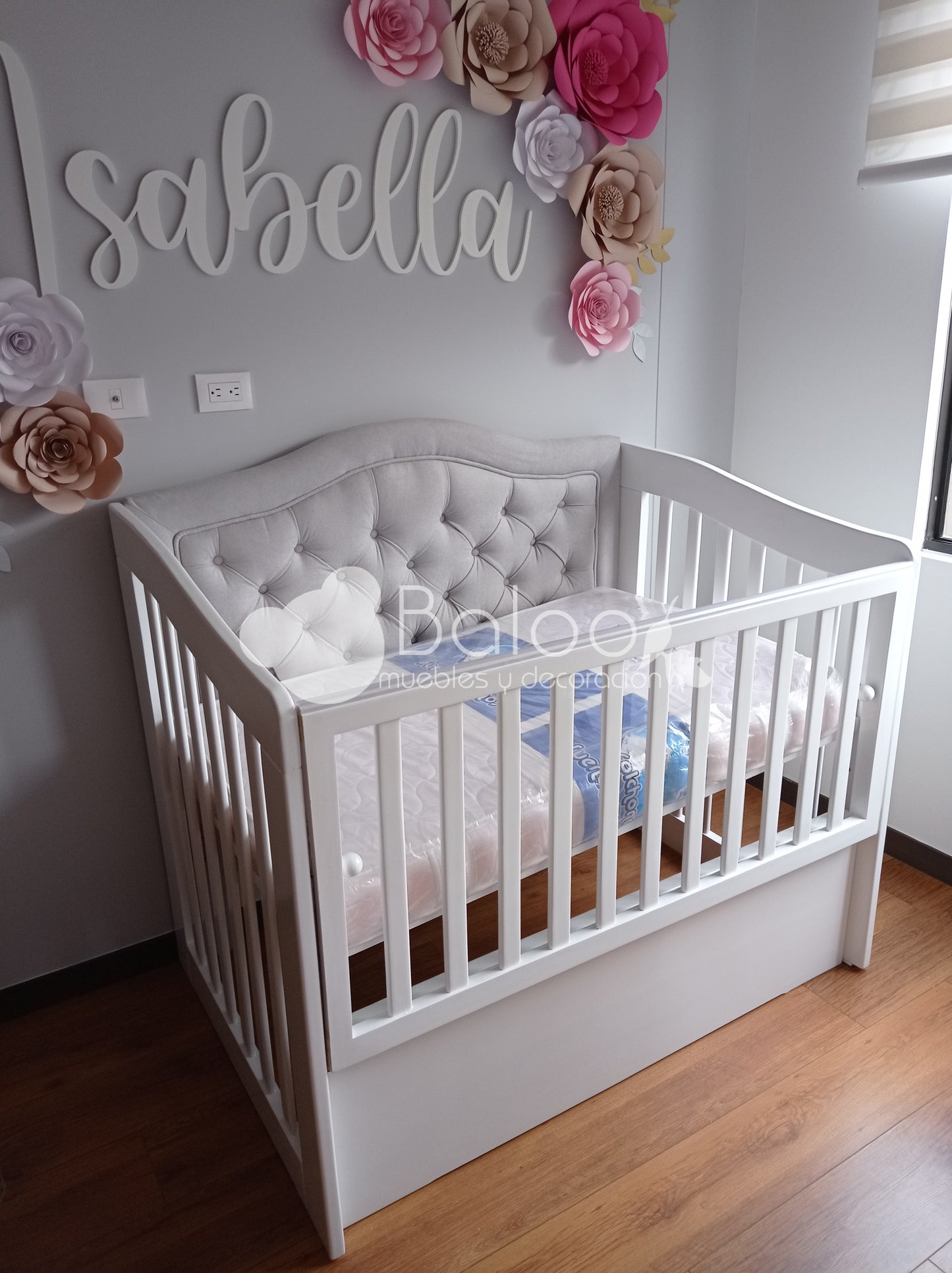 Cuna Tapizada Convertible en Cama
