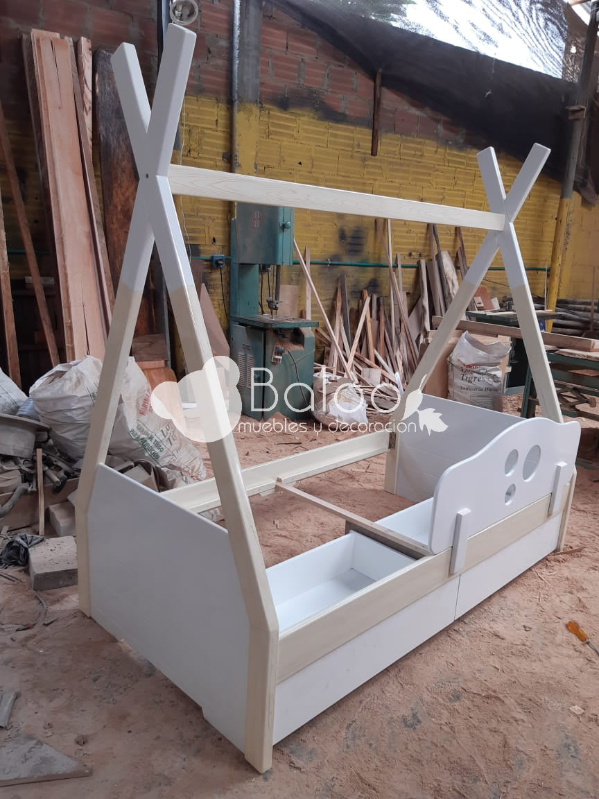 Cama Tipi con Cajones (o Nido)