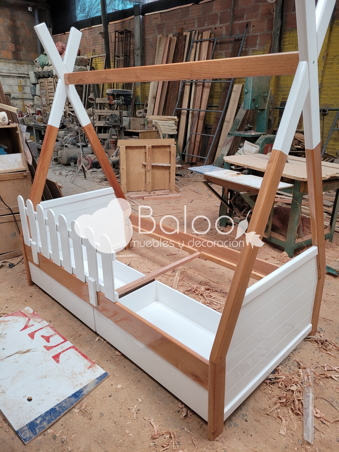 Cama Tipi con Cajones (o Nido)