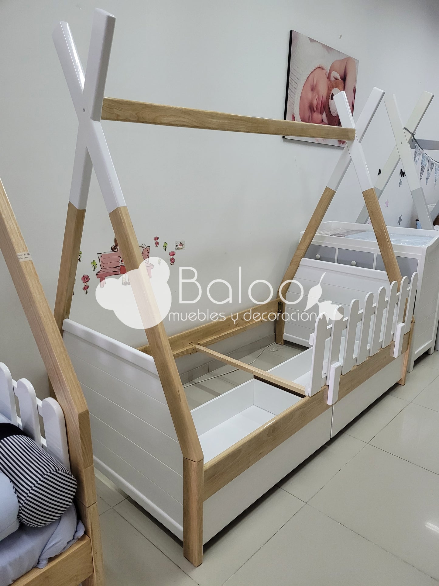 Cama Tipi con Cajones (o Nido)